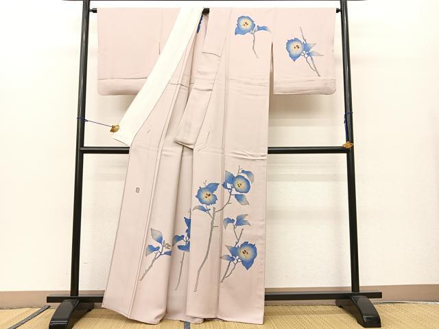 Kimono 訪問着　単衣　作家物　枝花文　正絹　