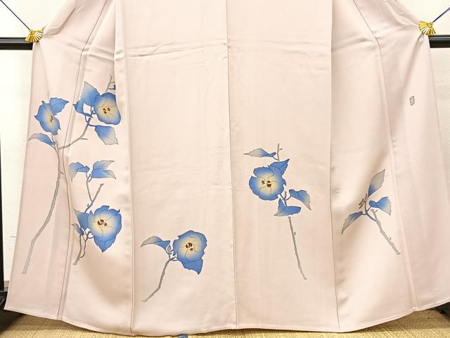 Kimono 訪問着　単衣　作家物　枝花文　正絹　