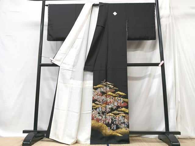 Kimono 豪華黒留袖　作家物　大名行列　金彩　正絹