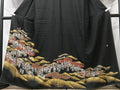 Kimono 豪華黒留袖　作家物　大名行列　金彩　正絹
