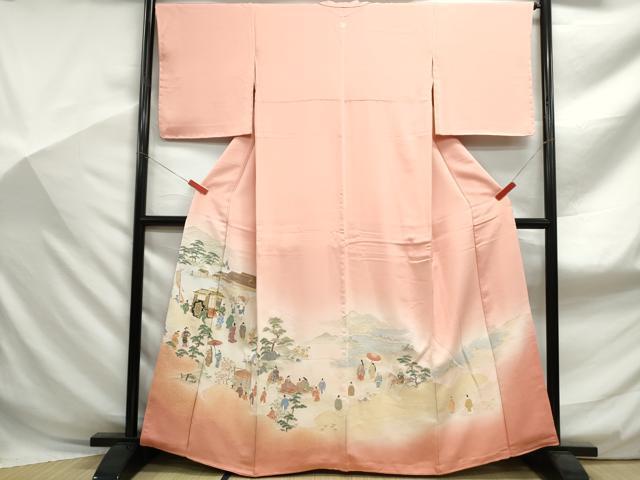 Kimono 豪華色留袖　寿光織　人物風景文　暈し染め　金糸　正絹