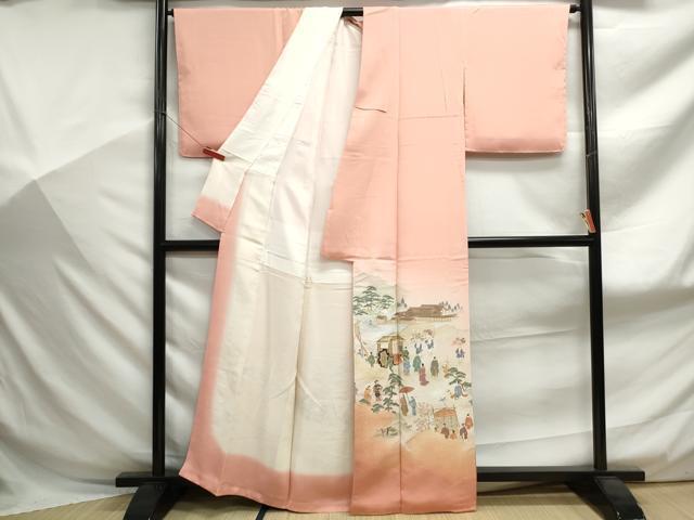 Kimono 豪華色留袖　寿光織　人物風景文　暈し染め　金糸　正絹