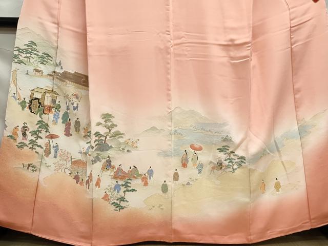 Kimono 豪華色留袖　寿光織　人物風景文　暈し染め　金糸　正絹